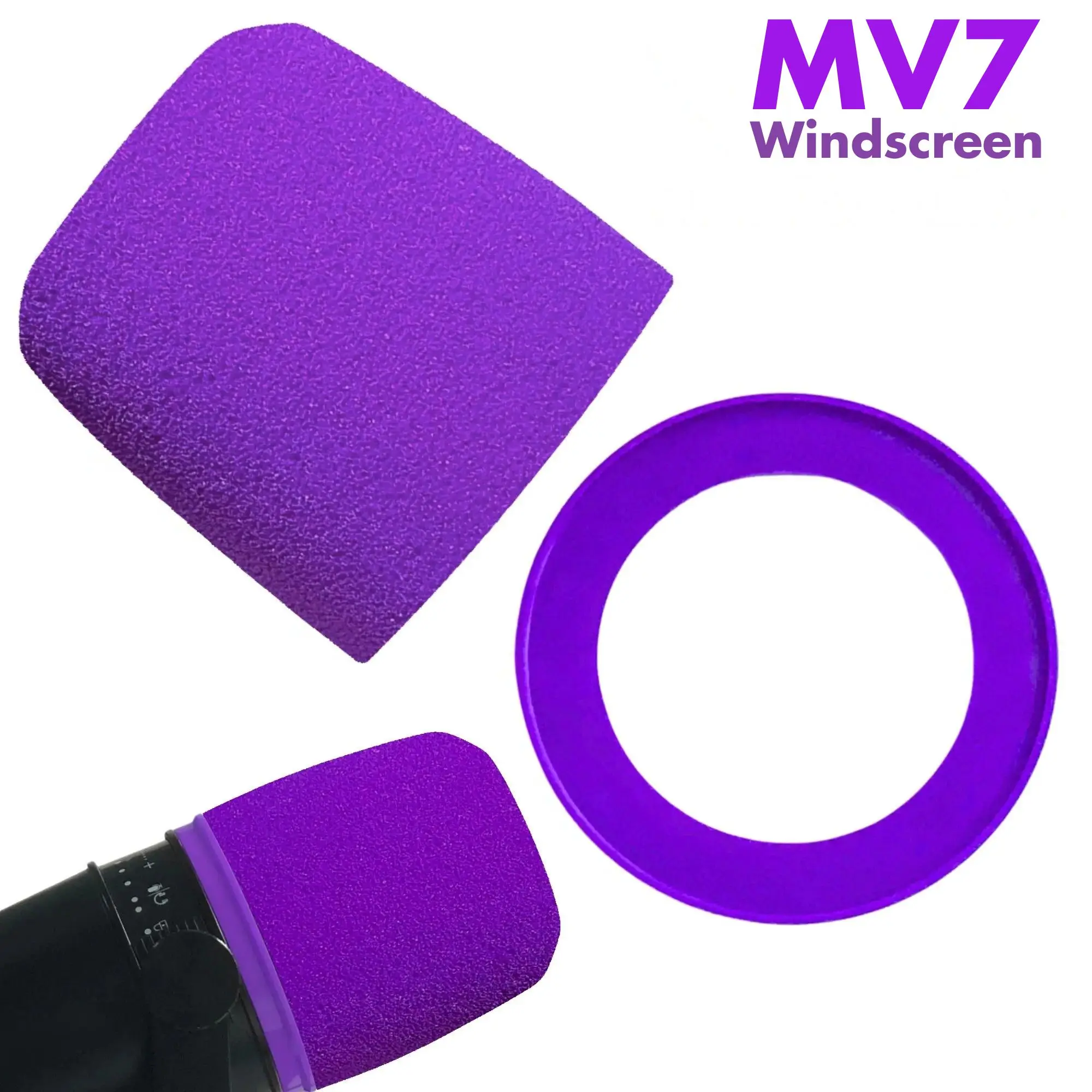 Shure Mic Sm7B - Mousse anti-vent pour microphone Shure MV7,